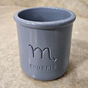 La‎ Fermiere Zodiac Yogurt Terra Cotta Pot Scorpio Blue Periwinkle